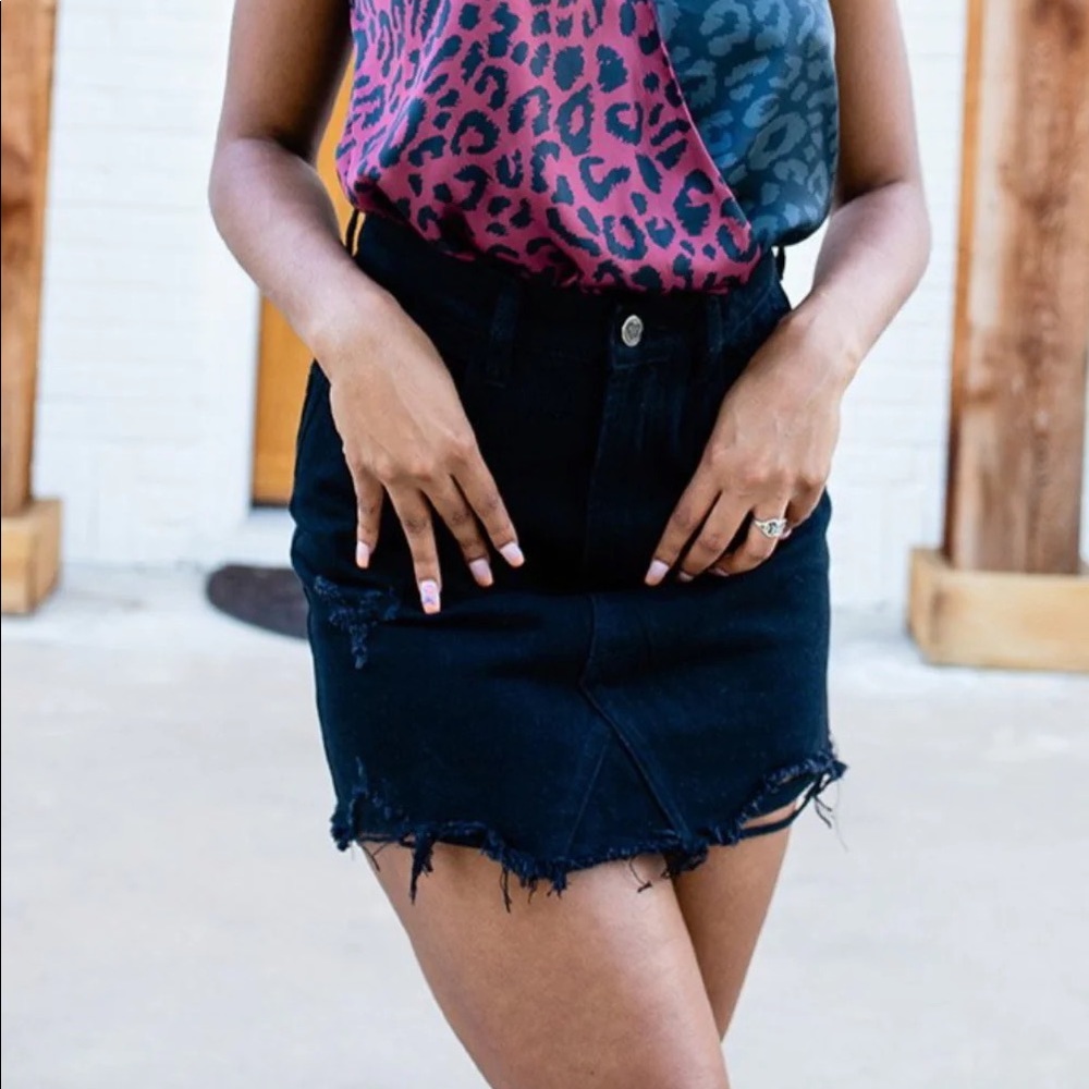 Buddy Love black denim skirt